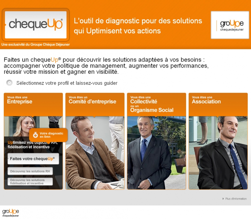 Dyna Création a développé l'outil Cheque-Up pour le Groupe Cheque Déjeuner Dyna Création a développé l'outil Cheque-Up pour le Groupe Cheque Déjeuner